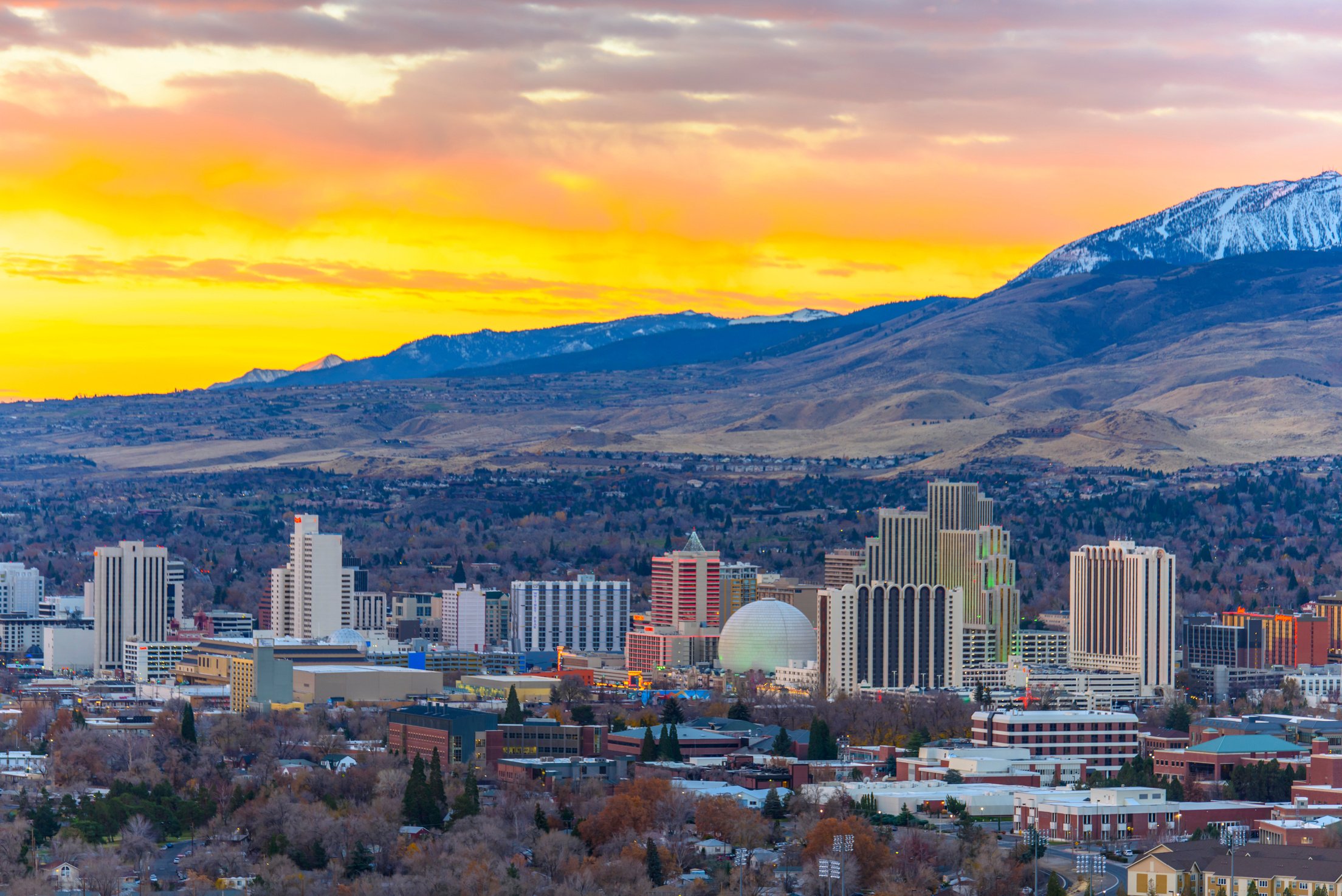 Reno , Nevada at dawn